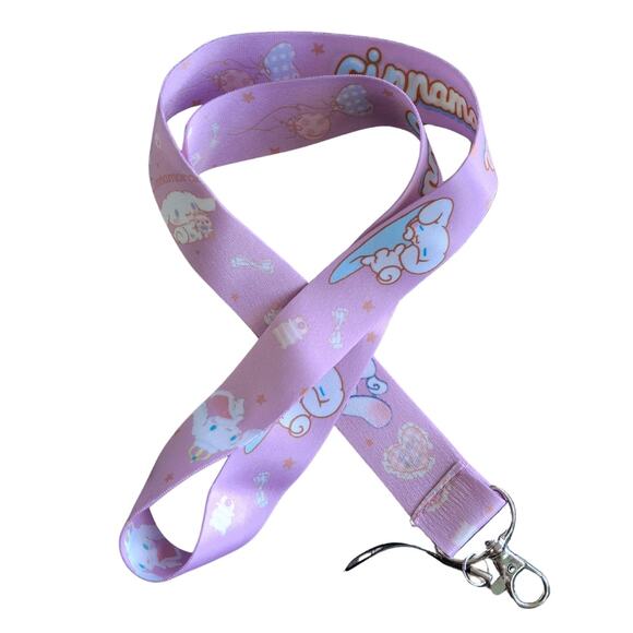 Anime Sanrio Hello Kitty Cinnamonroll Neck Strap Pink Fabric One Size Lanyard - Picture 3 of 6